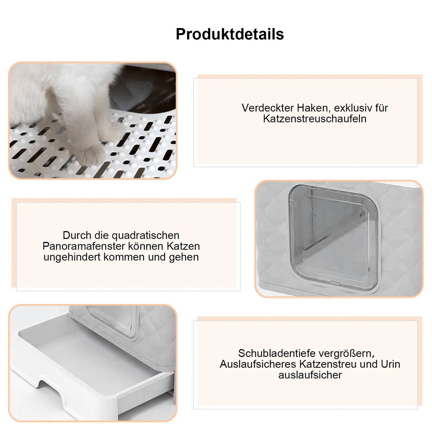 Bac à litière pliable pour chat