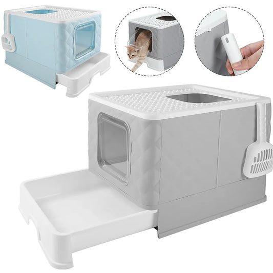 Bac à litière pliable pour chat