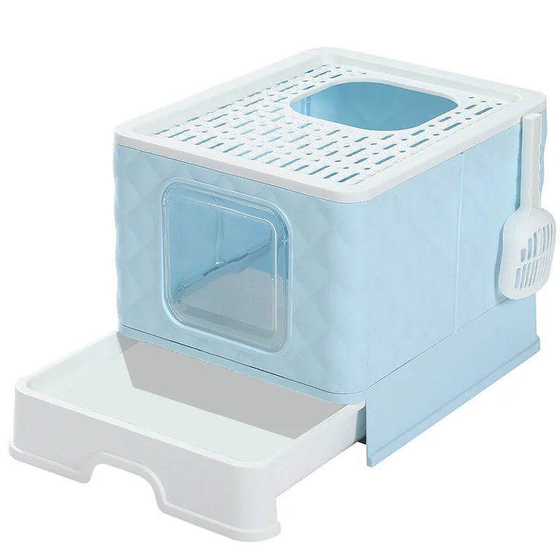 Bac à litière pliable pour chat