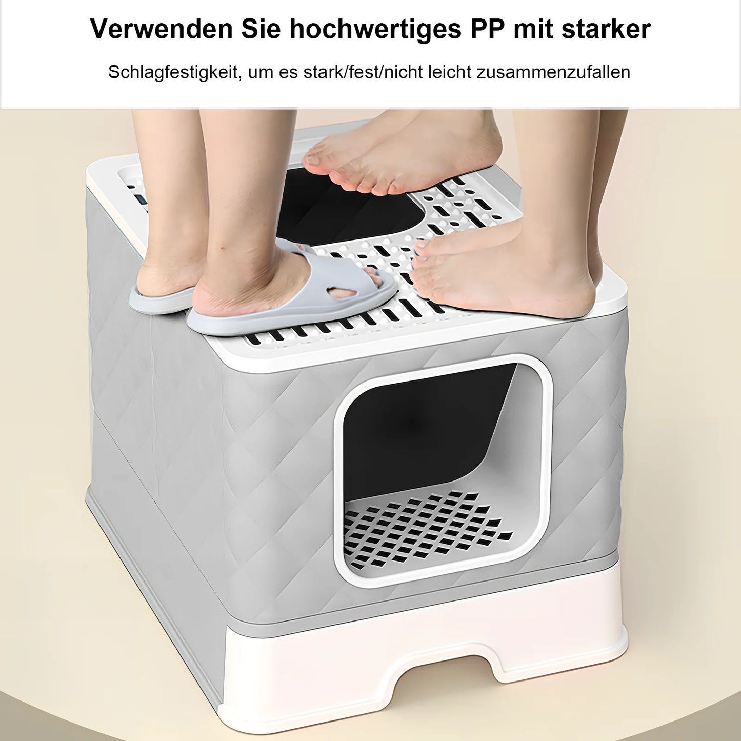 Bac à litière pliable pour chat